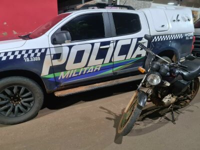 Imagem da notícia PM de Paraíso das Águas recupera motocicleta poucas horas após o furto